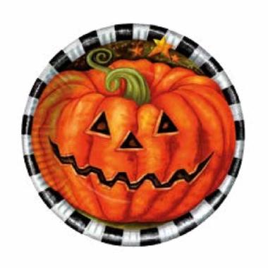 Piatti Halloween cm.Ø24 Con Zucca Set pz.10 |Fyasa