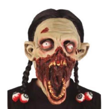 Maschera Viso Lattice Horror Nina Con Trecce Lunghe |Fyasa