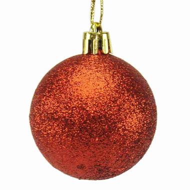 Pallina Natale cm.Ø5 Rosso Glitter Set pz.16 |M2 Store