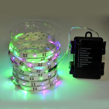 Luci Natale Esterno Batteria LED 90 Nastro mt.3 Multicolor |M2 Store