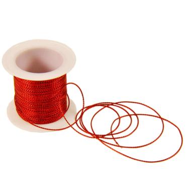 Nastro Cordoncino Rosso Lucido cm.Ø1 mt.10