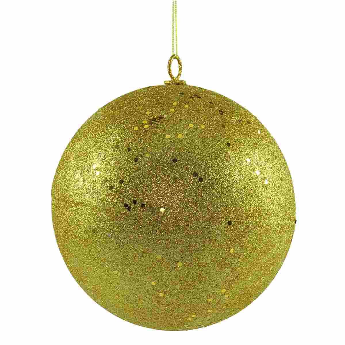 Pallina Natale cm.Ø20 Oro Glitter |Inge's Glass