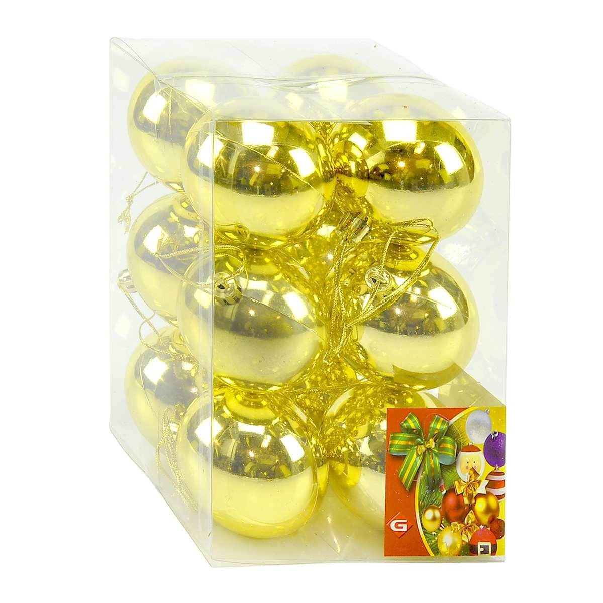Pallina Natale cm.Ø6 Oro Lucido Set pz.12 |M2 Store