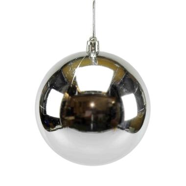 Pallina Natale cm.Ø10 Argento Lucido |M2 Store