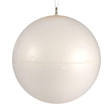 Pallina Natale Polistirolo cm.Ø30 Bianco con Gancio per App. |M2 Store