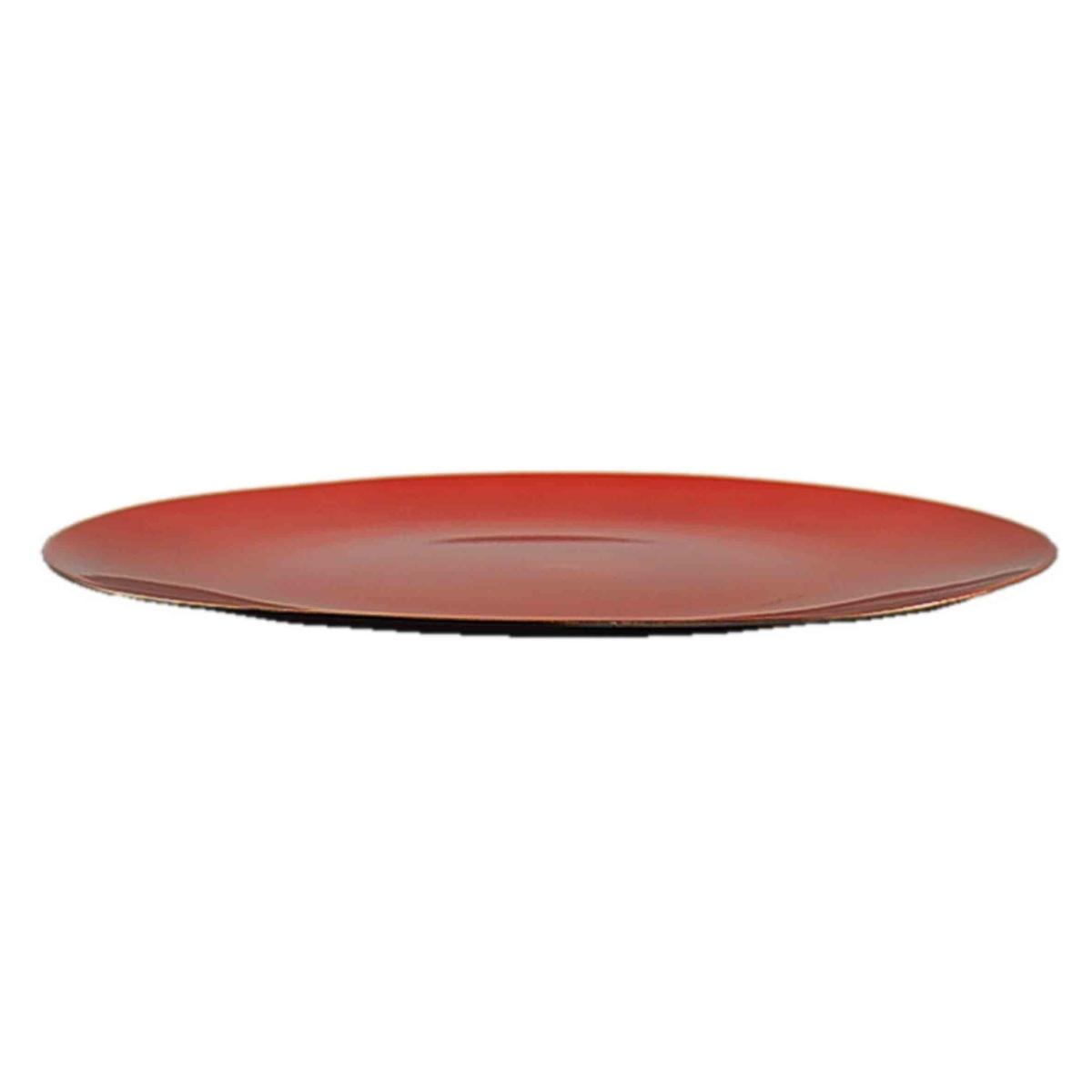 Piatto Tavola PVC Natale Rosso Lucido cm.Ø33 |M2 Store