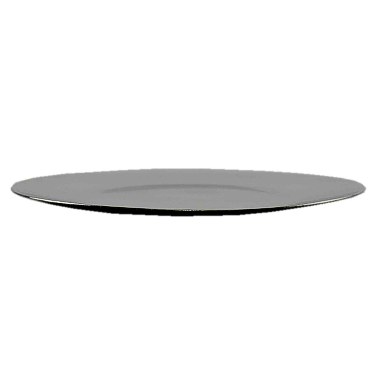 Piatto Tavola PVC Natale Argento Lucido cm.Ø33 |M2 Store