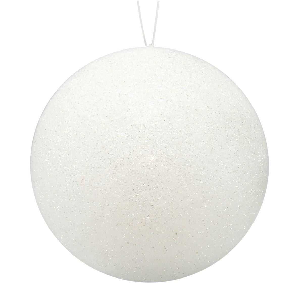 Pallina Natale cm.Ø10 Bianche con Glitter Set pz.3 |M2 Store