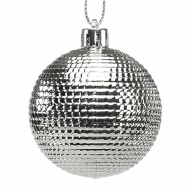 Pallina Natale cm.Ø6 Argento Lucido Martellato Set pz.6 |M2 Store