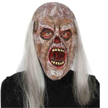 Maschera Viso Lattice Zombie Con Capelli |Guirca