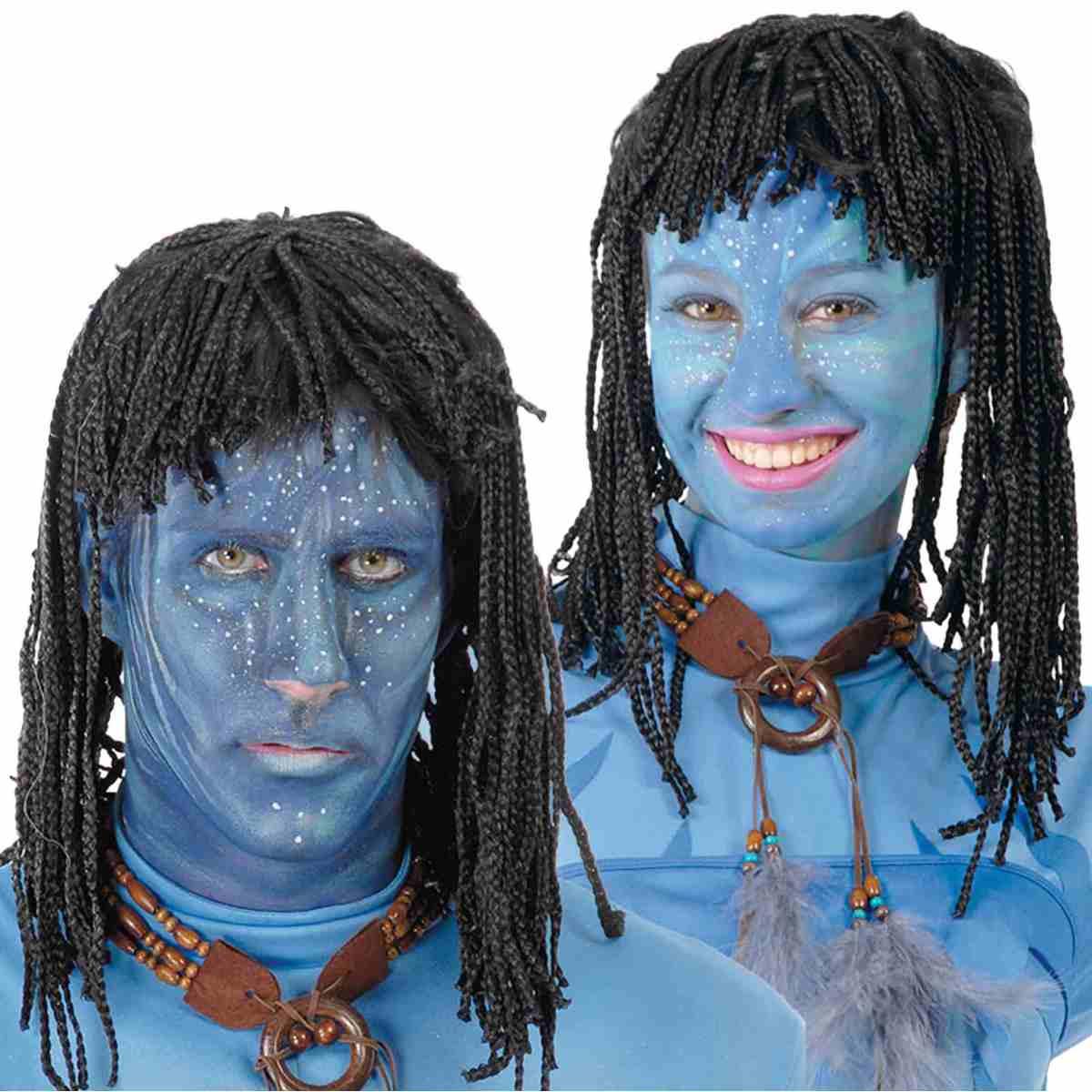 Parrucca Afro Indigena Avatar Lunga Con Treccette |Guirca
