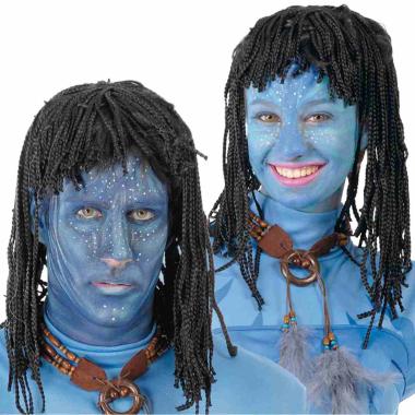 Parrucca Afro Indigena Avatar Lunga Con Treccette |Guirca