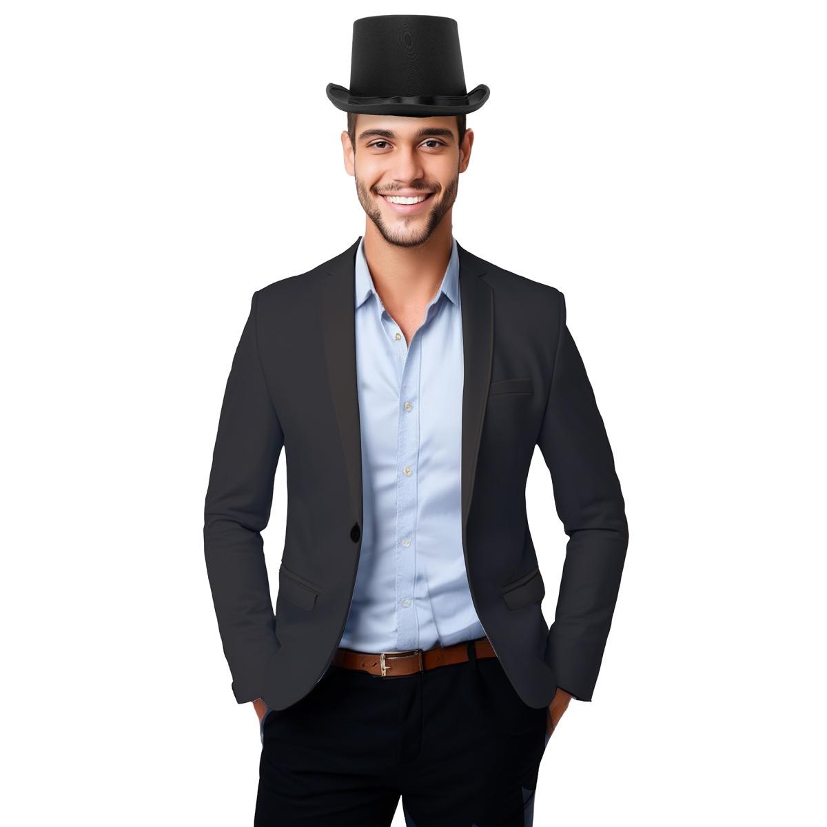Cappello cilindro nero feltro