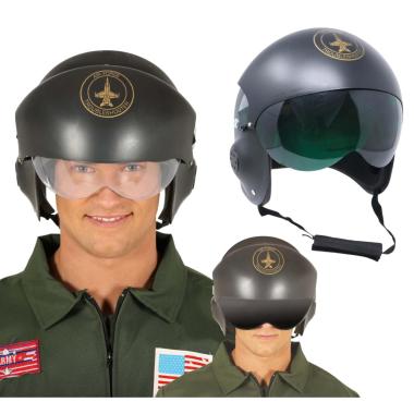 Casco pilota air force pvc nero