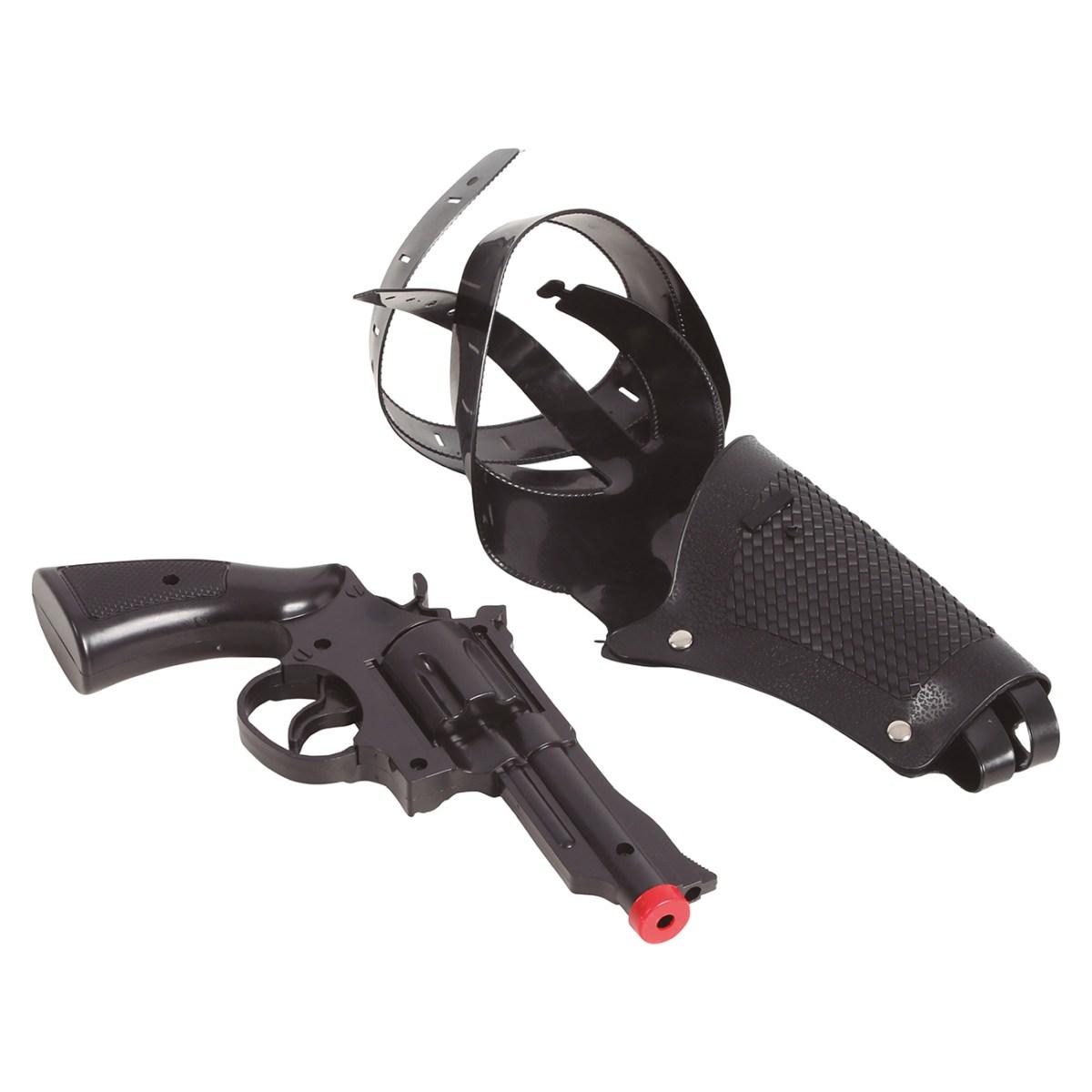Fondina Pistola Nera Da Spalla Con Pistola |Guirca