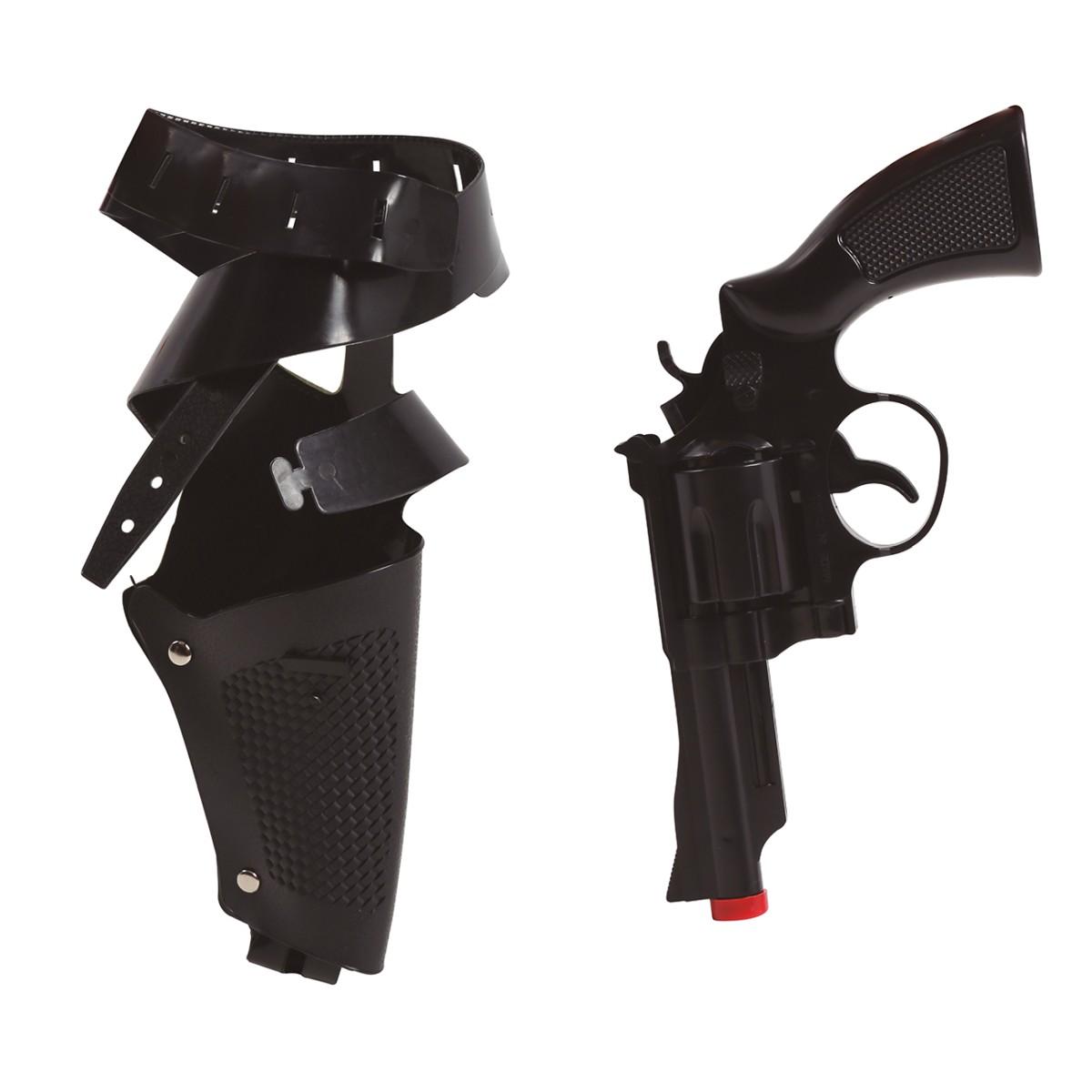 Fondina Pistola Nera Da Spalla Con Pistola |Guirca