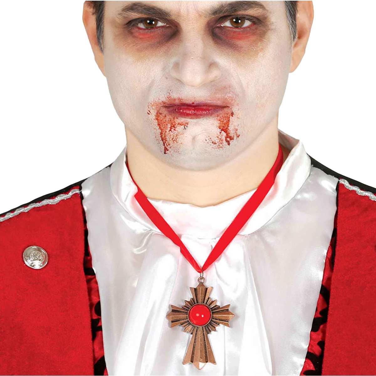 Collana Vampiro Con Croce Anticata |Guirca