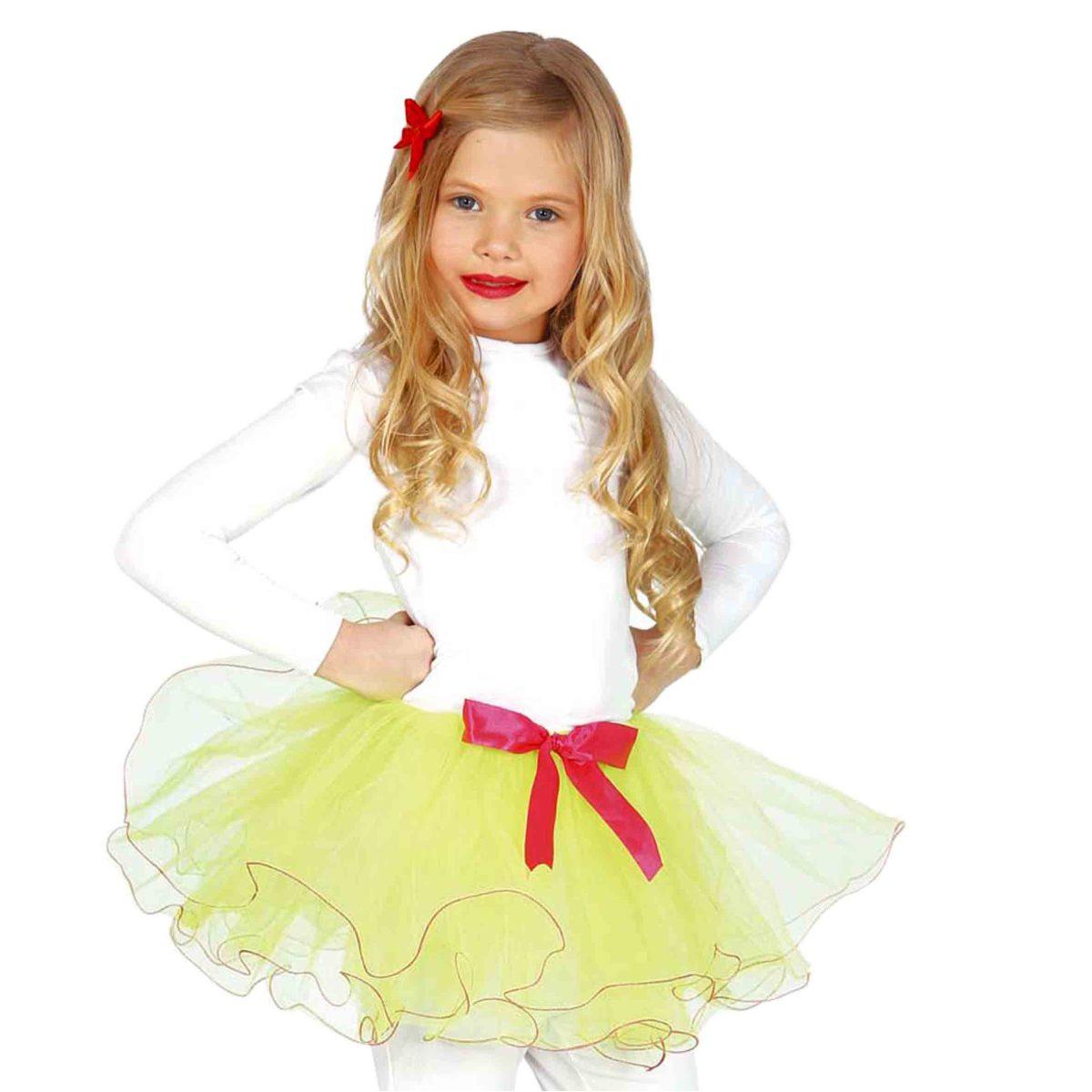 Gonna cm.30 Gialla Tulle |Guirca