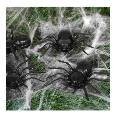 Ragno Nero Pvc cm.10 Set pz.4 |Guirca