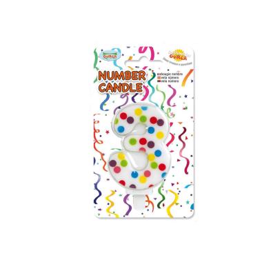 Candelina Compleanno N.3 Porporina 4 Colori |M2 Store
