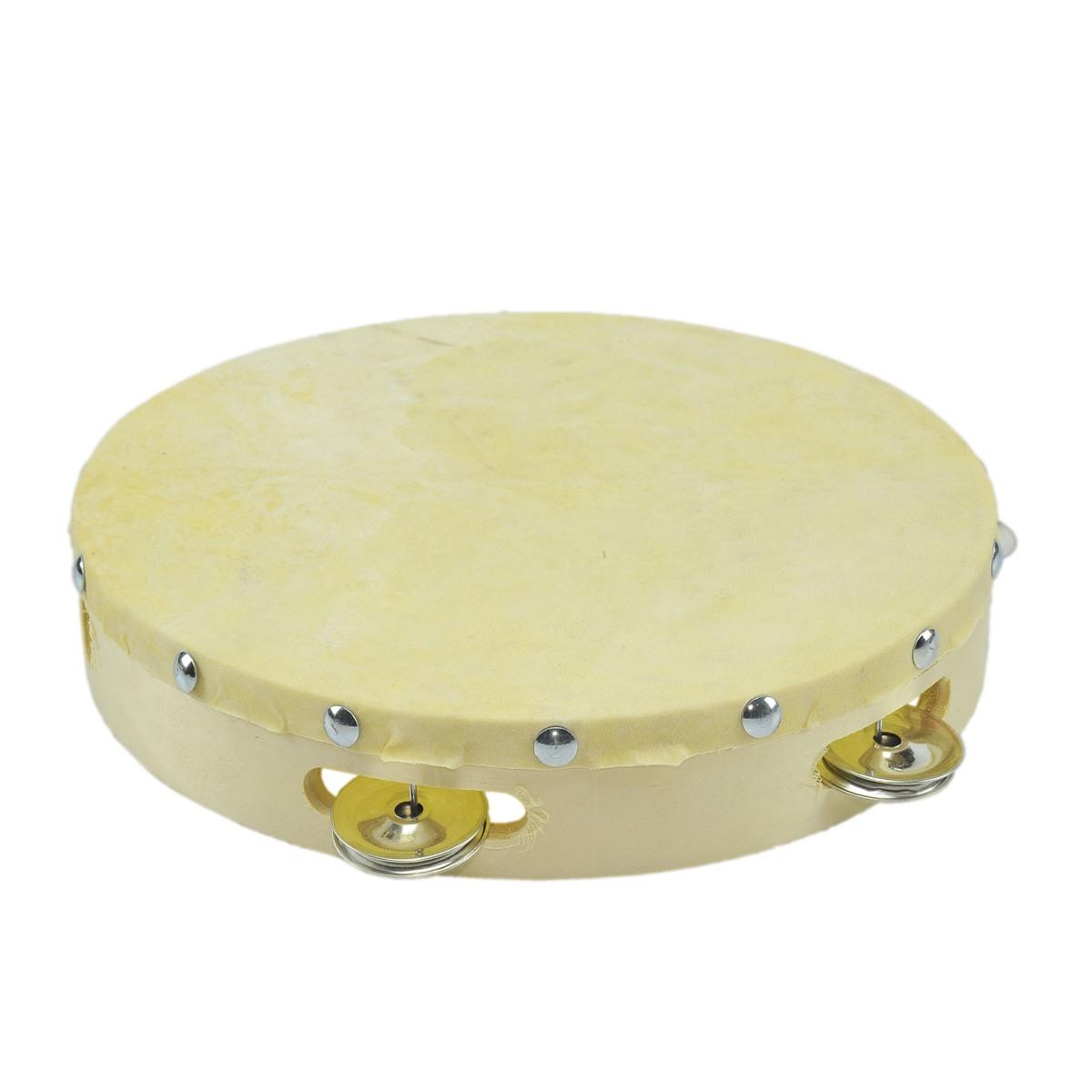 Cembalo tamburello legno pelle 22 cm
