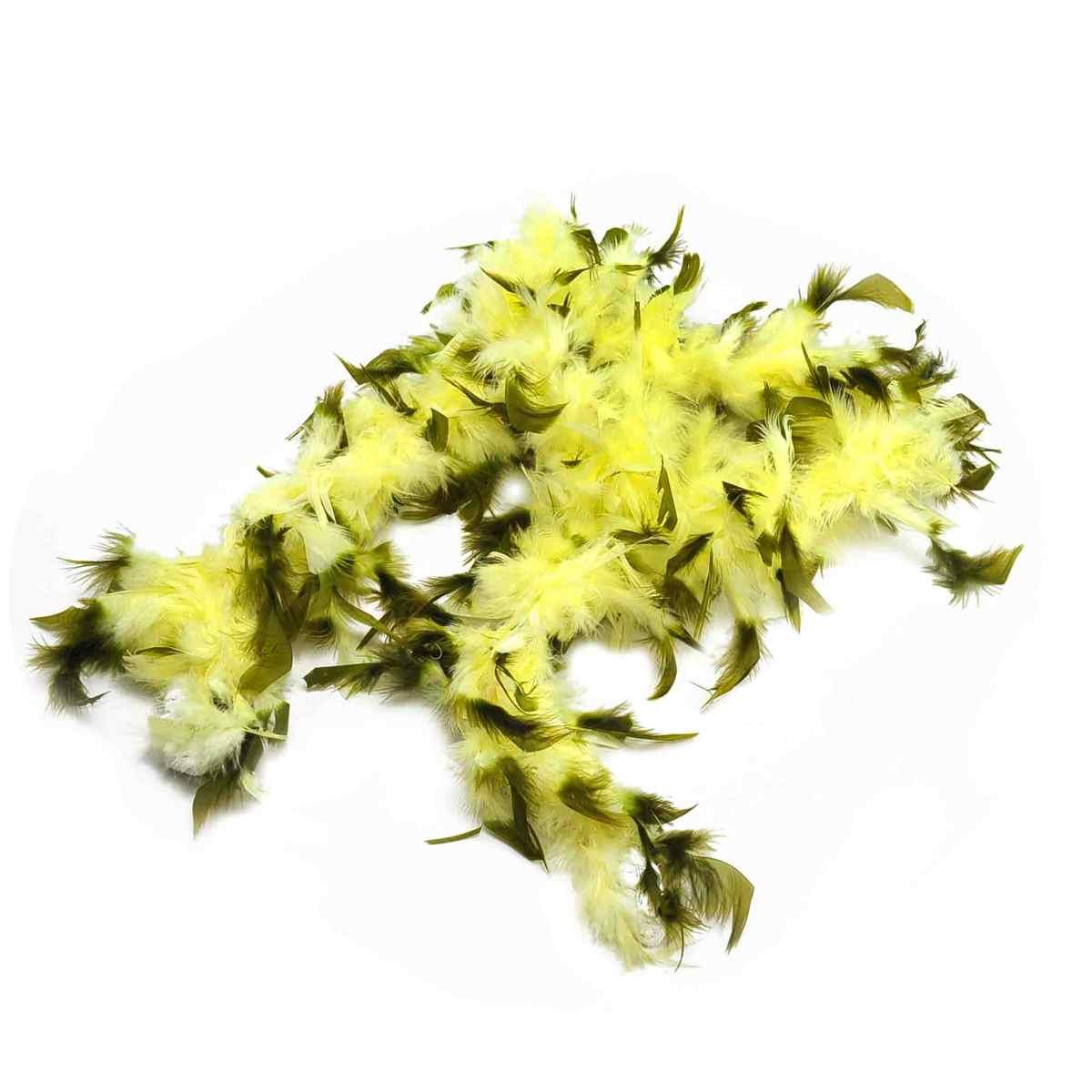 Boa Di Piume cm.180 Gr.40 Giallo Verde |Guirca