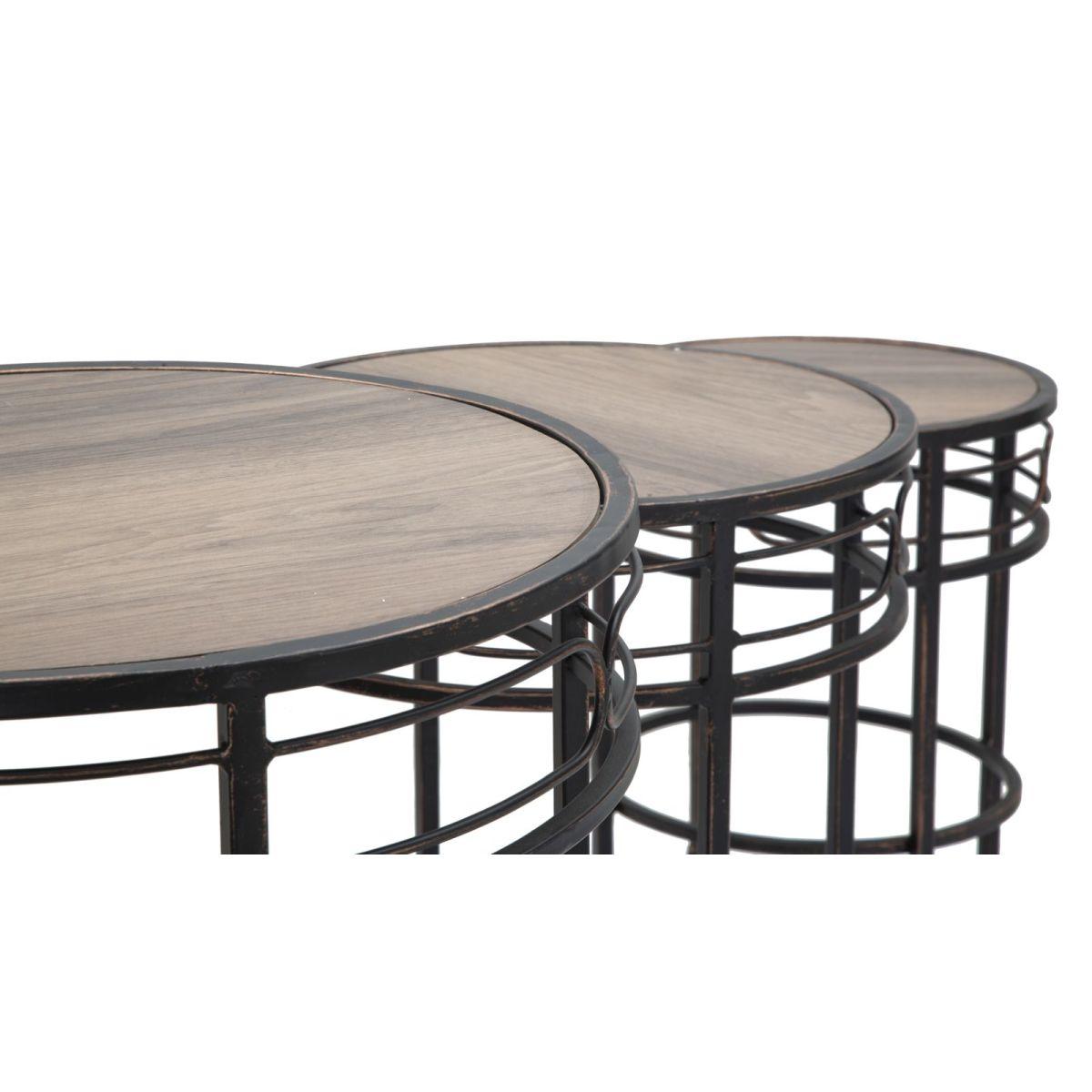 Tavolo Metallo/Legno Essential cm.Ø40xh50