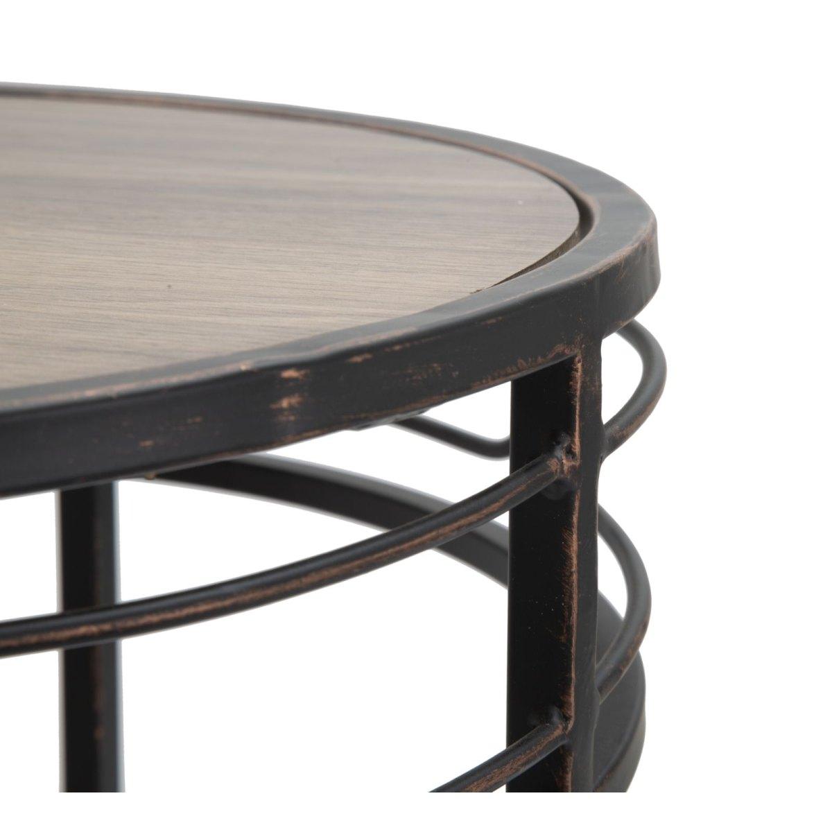 Tavolo Metallo/Legno Essential cm.Ø40xh50