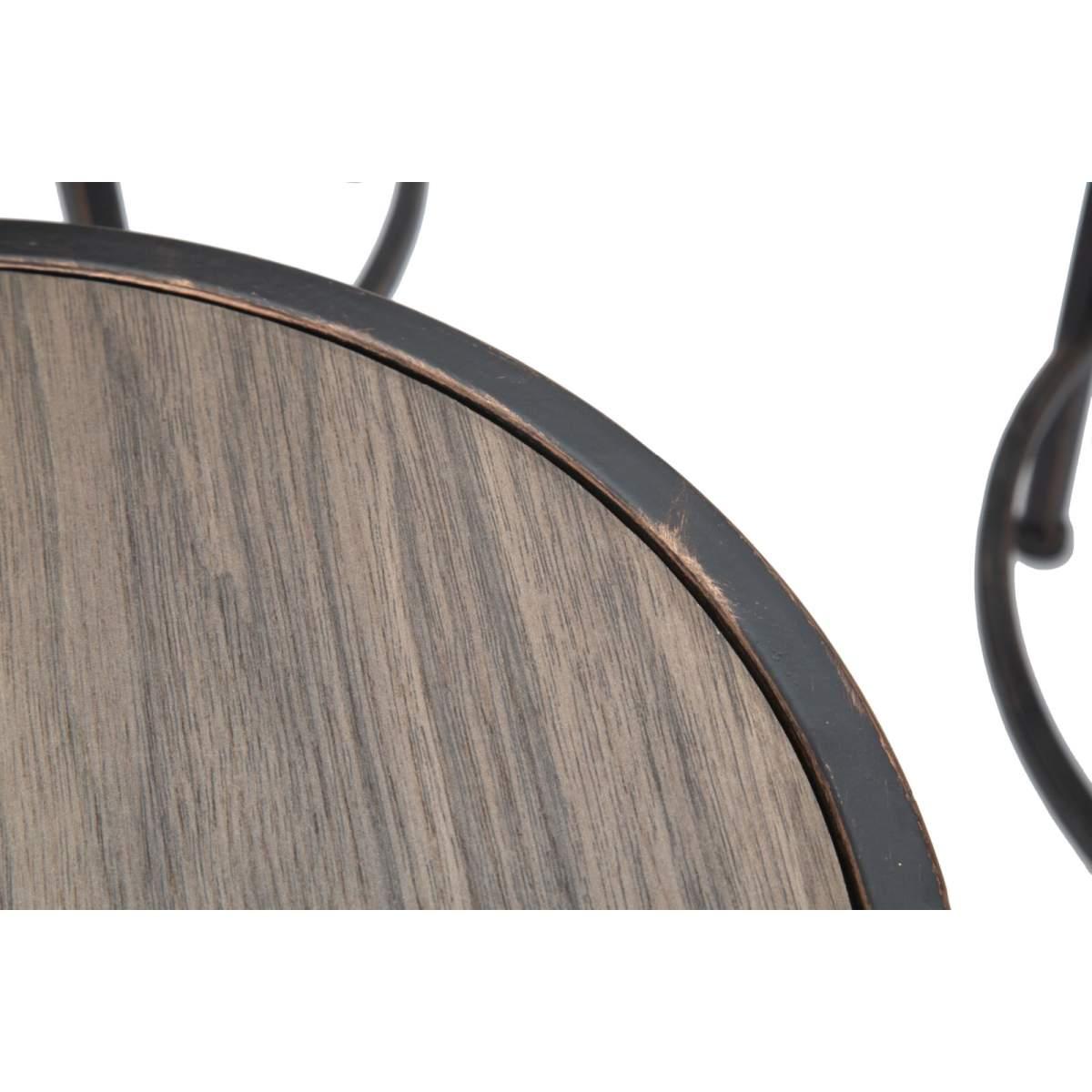 Tavolo Metallo/Legno Essential cm.Ø40xh50