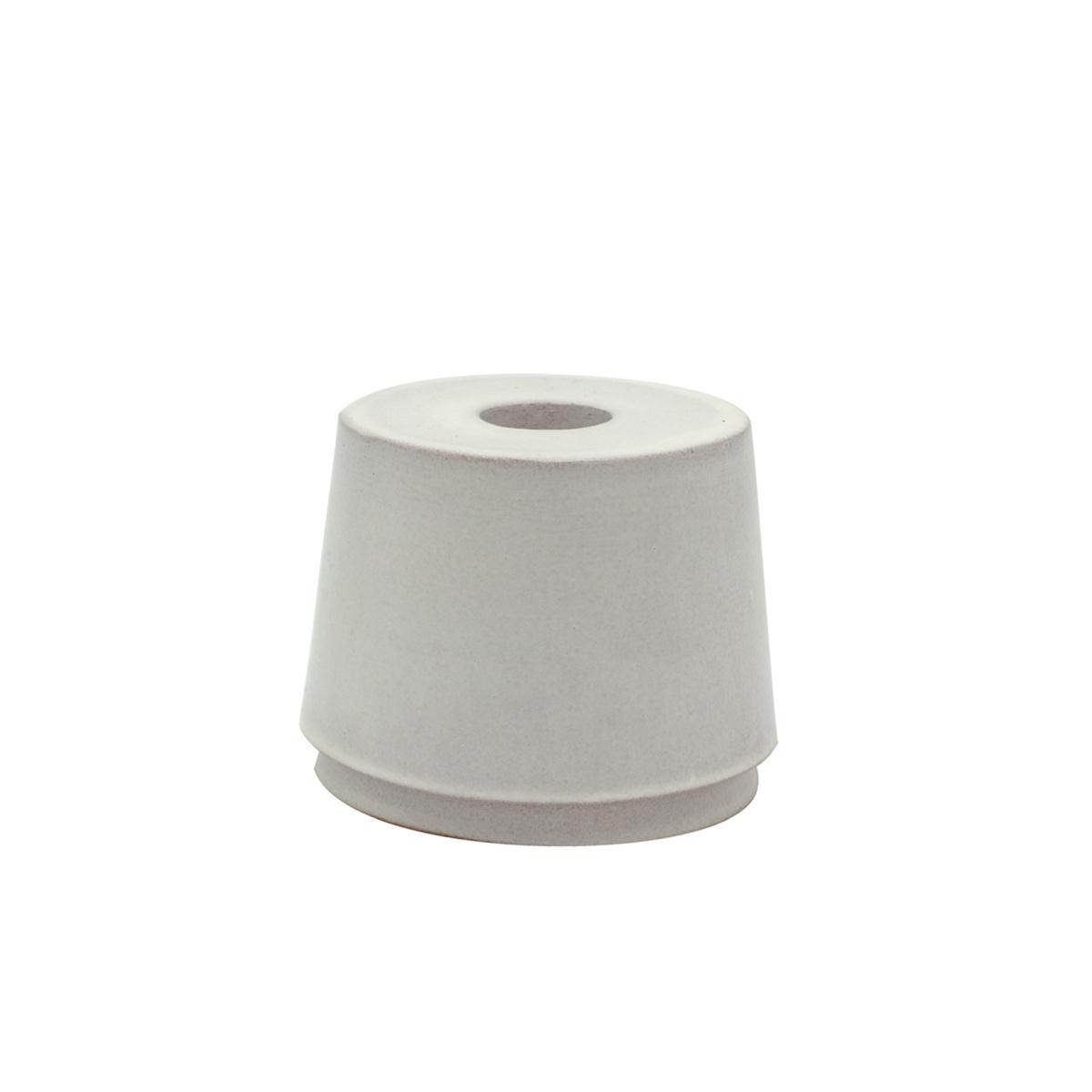 Portacandela Ceramica Bianco cm.Ø7x9 |Chentchips