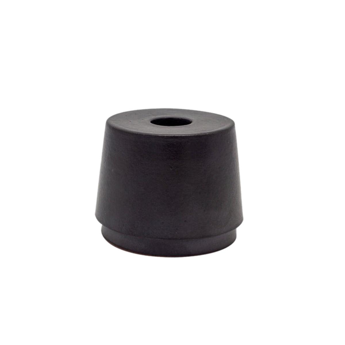 Portacandela Ceramica Nero cm.Ø7x9 |Chentchips