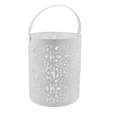 Portacandela Merletto Lami.Bianco cm.Ø25xh30 |Innova
