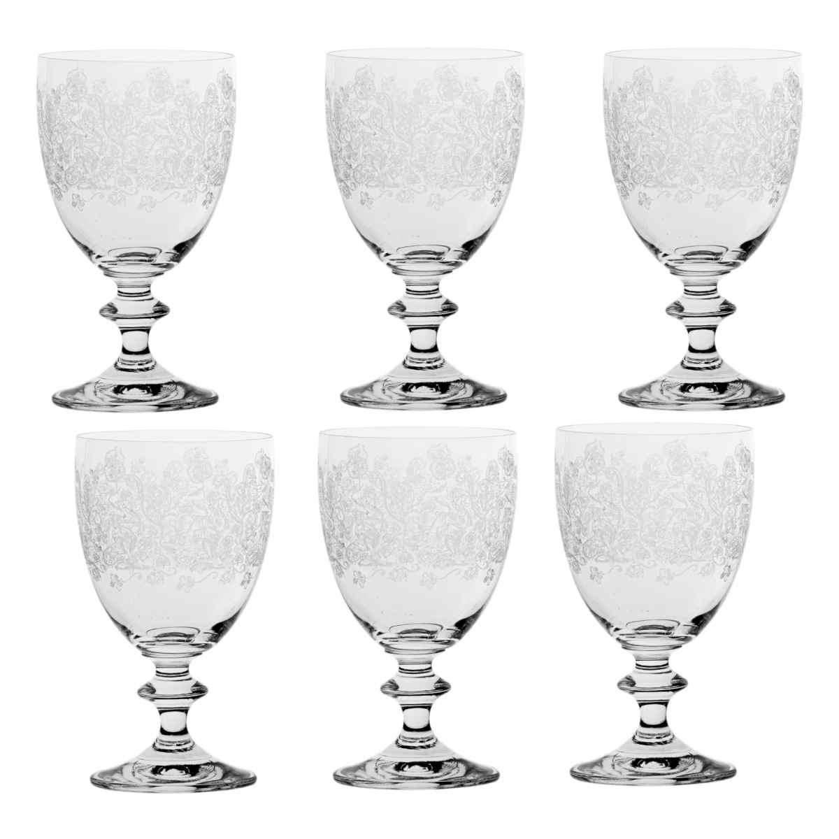 Bicchieri Vetro Set pz.6 Vino Estro Calice ml.25 | Cre.Art