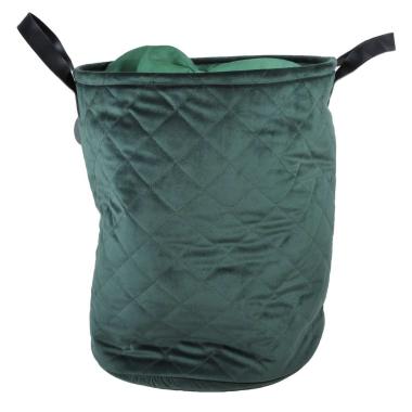 Cesto Velluto cm.Ø39x48 Verde con Fodera | Montemaggi