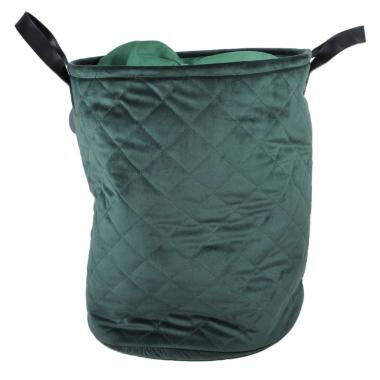 Cesto Velluto cm.Ø35x43 Verde con Fodera | Montemaggi