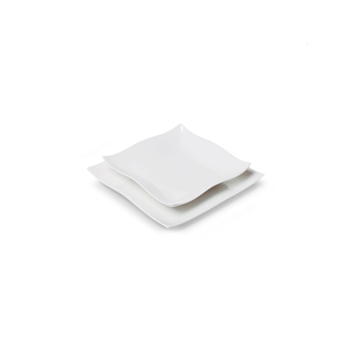 Piatti Tavola Set pz.6 Porcellana Fade Fondo Helton cm.22x22 | Fade