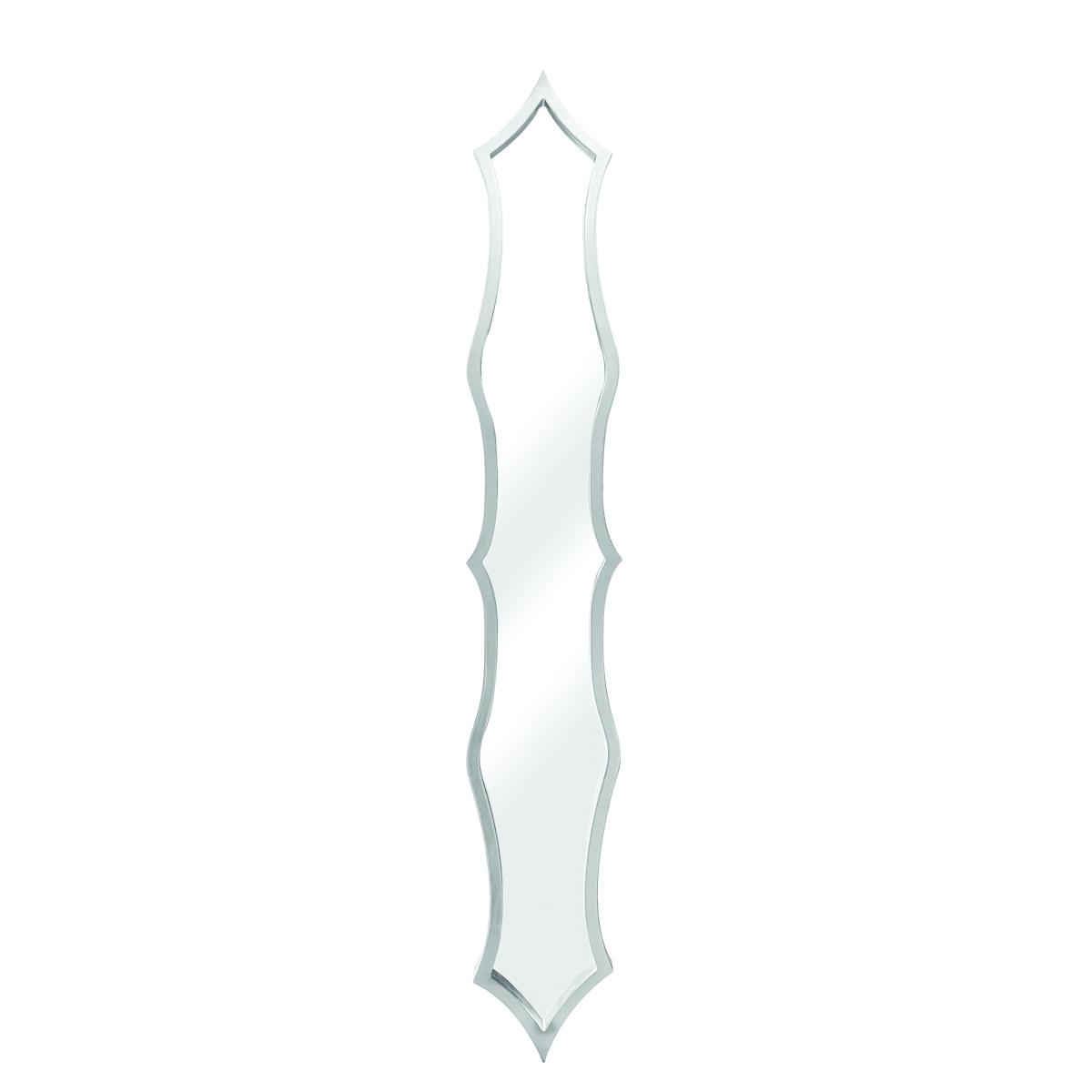 Specchio Legno Parentesi Argento cm.16x119x2,5 | Ambienti Glamour