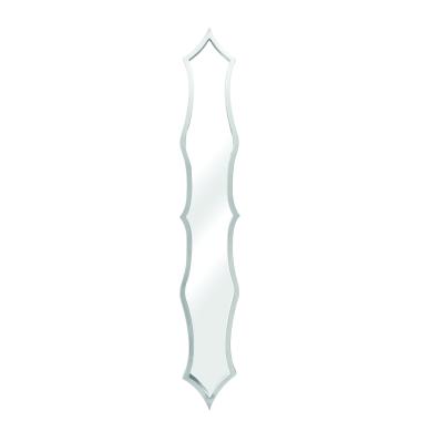 Specchio Legno Parentesi Argento cm.16x119x2,5 | Ambienti Glamour