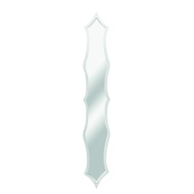 Specchio Legno Parentesi Bianco cm.16x119x2,5 | Ambienti Glamour