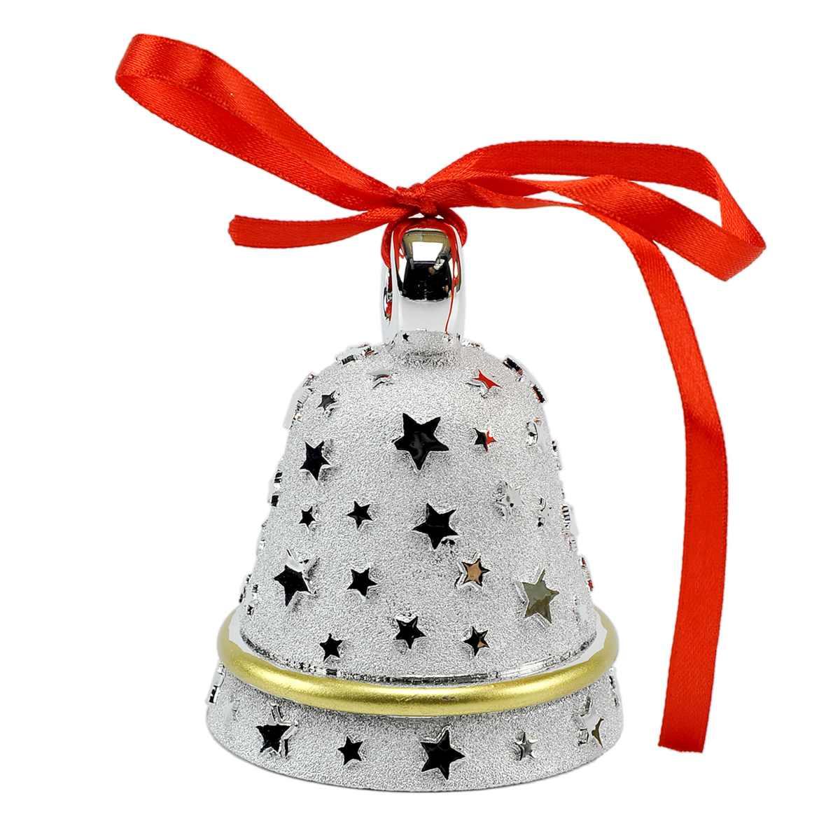 Campanella Silver con Stelline cm.Ø6,5xh8