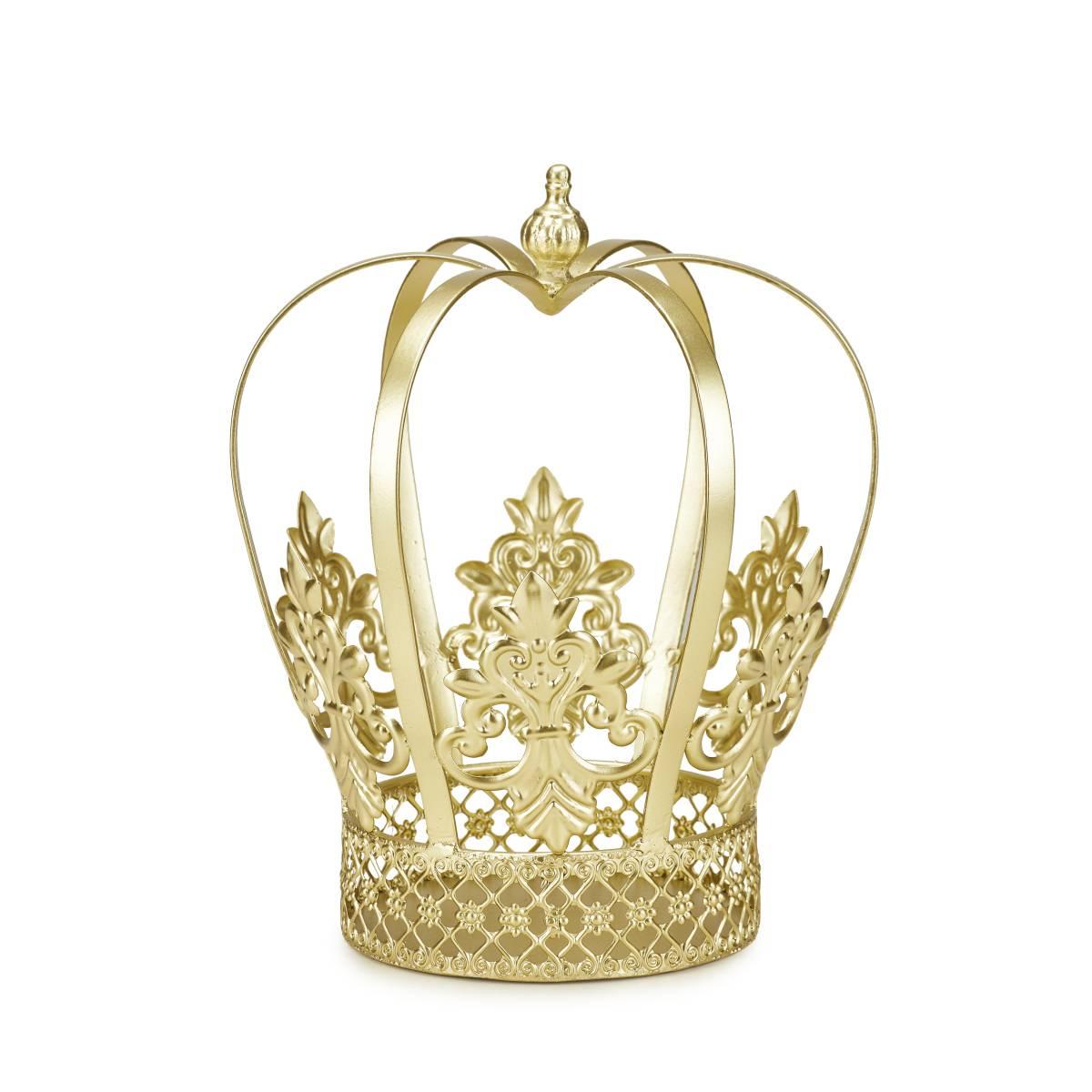 Portacandela Metallo Corona Oro Mr.Crown cm.30 |Fade