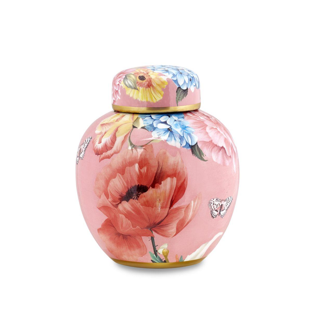 Vaso Porcellana Camargue Bombato con Tappo cm.18x18 |Fade