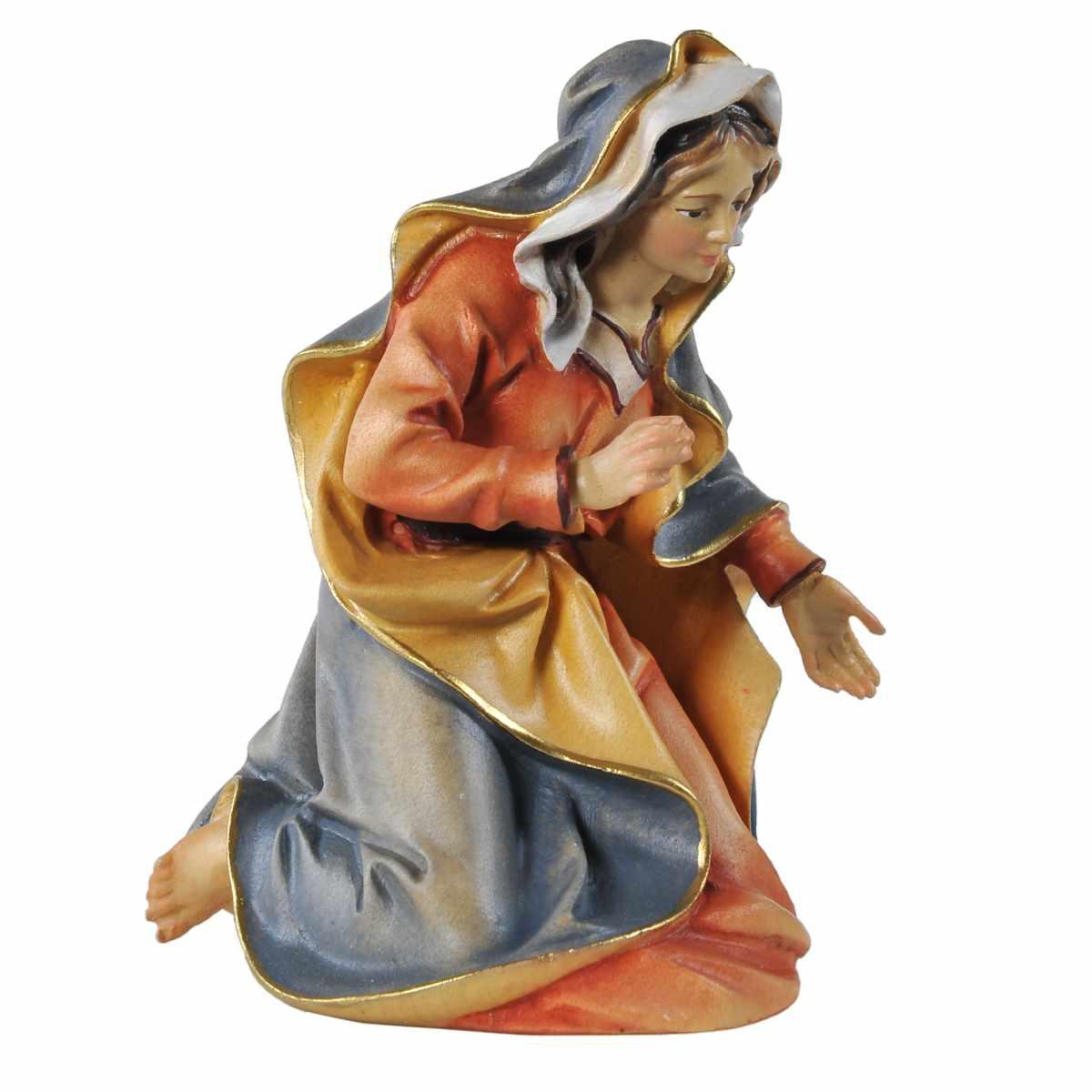 Statua cm.15 Scultura in Legno Statue Madonna Inginocchiata | Ulpe