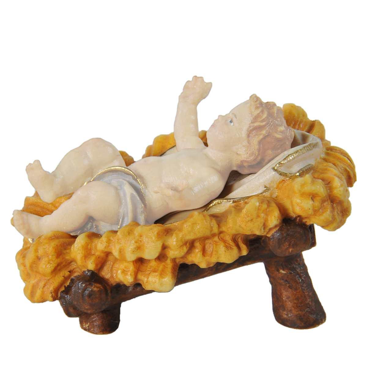 Statua cm.15 Scultura in Legno Culla Gesù Bambino | Ulpe