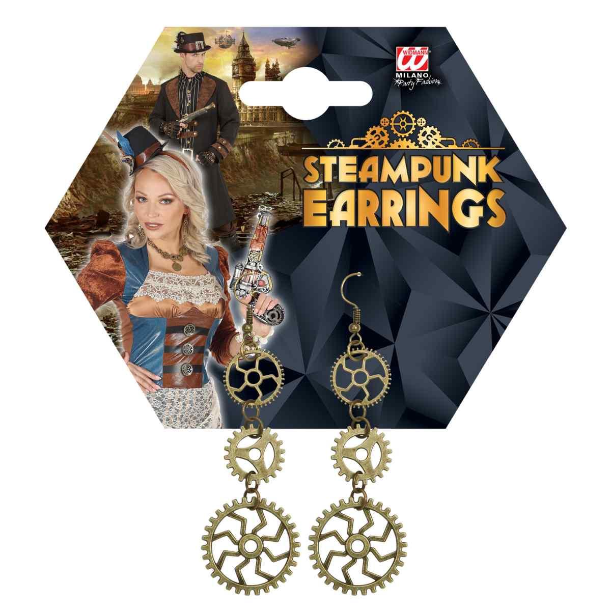 Orecchini Steampunk Con Ingranaggi |Carnival Toys