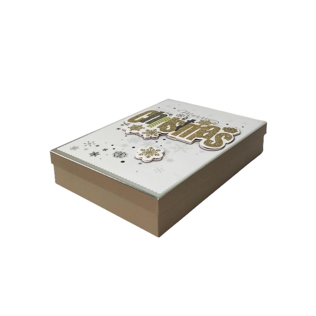 Scatola Natale Rettangolare cm.25x26xh7 |Vacchetti
