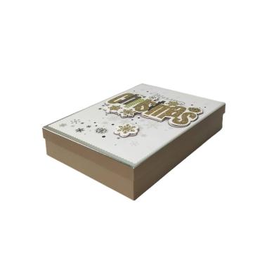 Scatola Natale Rettangolare cm.25x26xh7 |Vacchetti