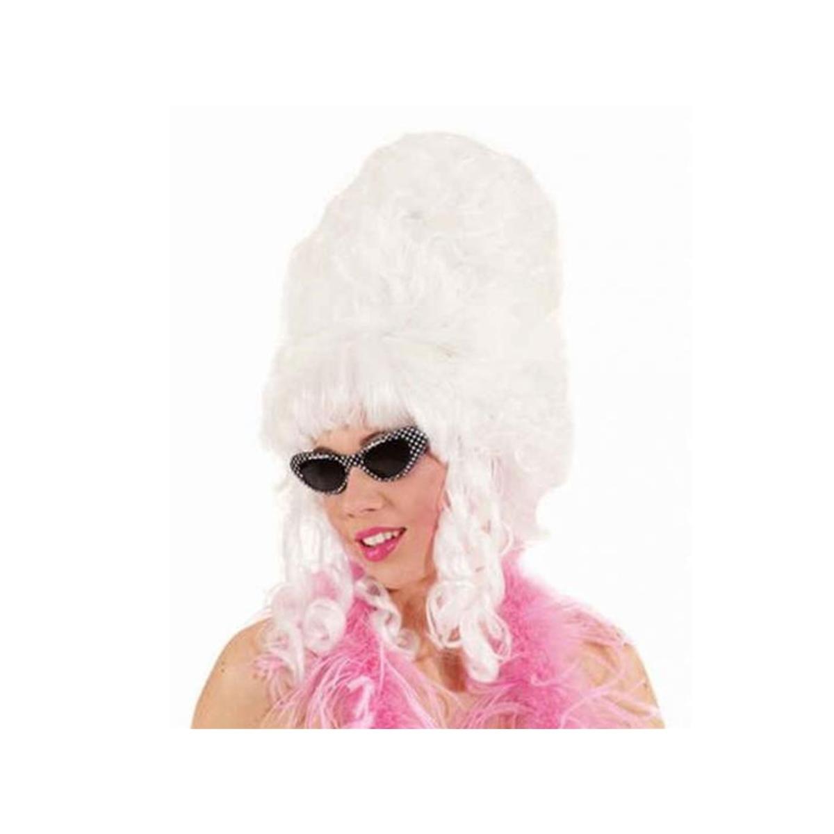 Parrucca Dama Lady Pompadur Bianca Con Frangia |Orlob