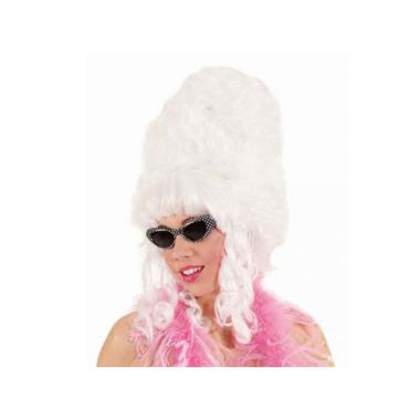 Parrucca Dama Lady Pompadur Bianca Con Frangia |Orlob