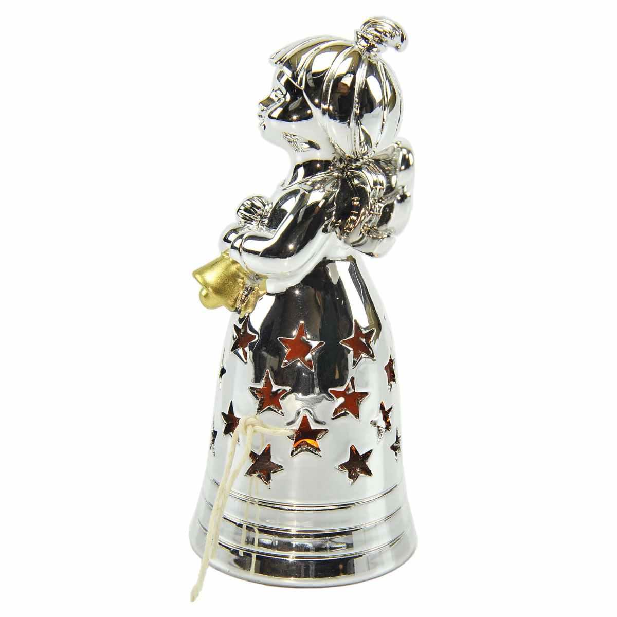 Angelo PVC Cromato cm.h12 con Luce+Campana Oro MA1823/M